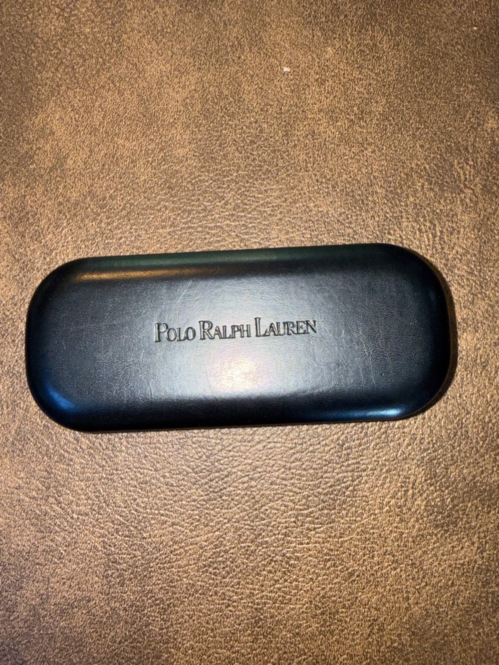 Polo by Ralph Lauren Black Hardshell Eyewear Case with Embossed Logo